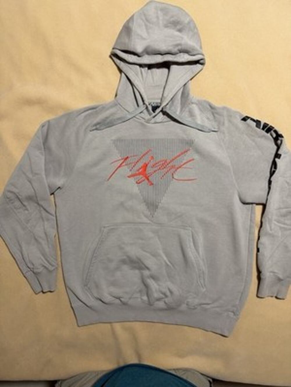 Nike Air Jordan Flight Men’s Large Gray & Black Pullover Hoodie Jumpman